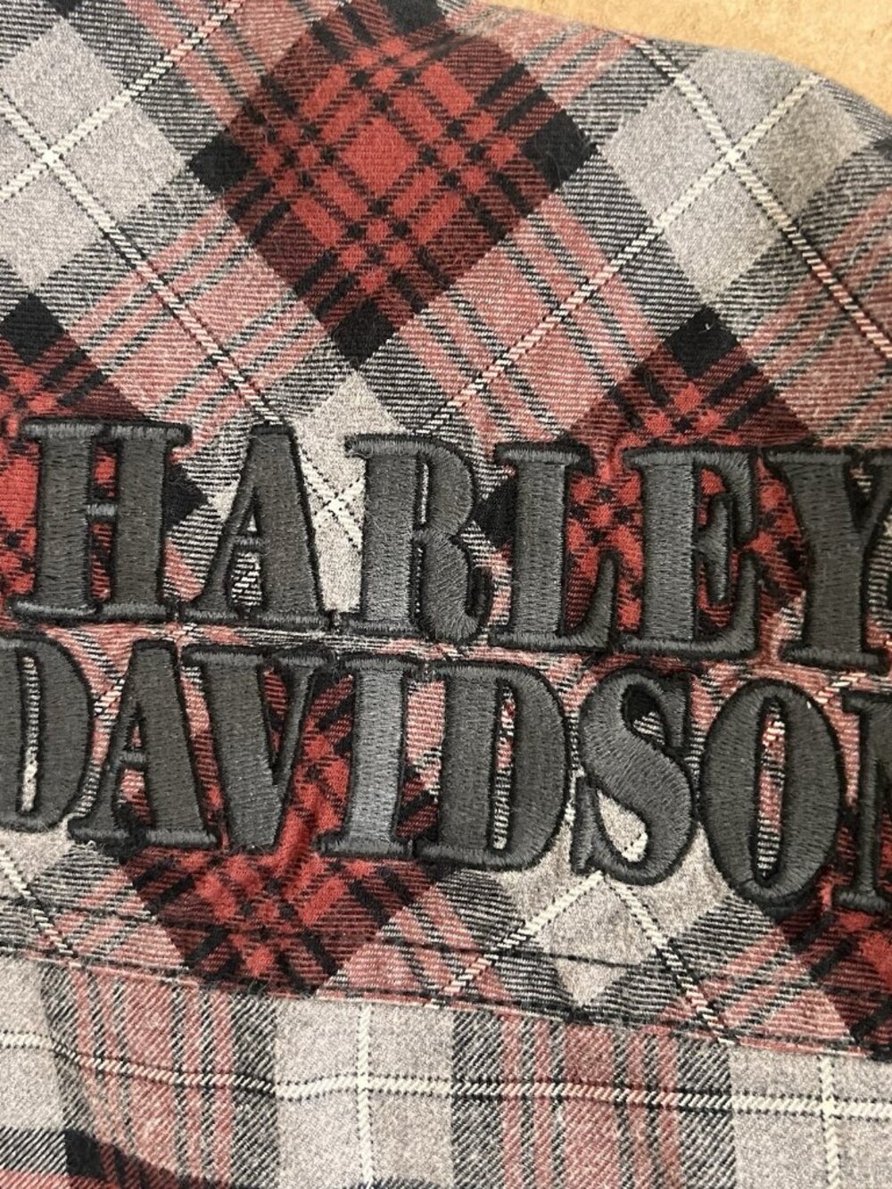 Two Harley Davidson XL Plaid Long Sleeve Button Up Shirts Genuine Motorclothes - Picture 13 of 16